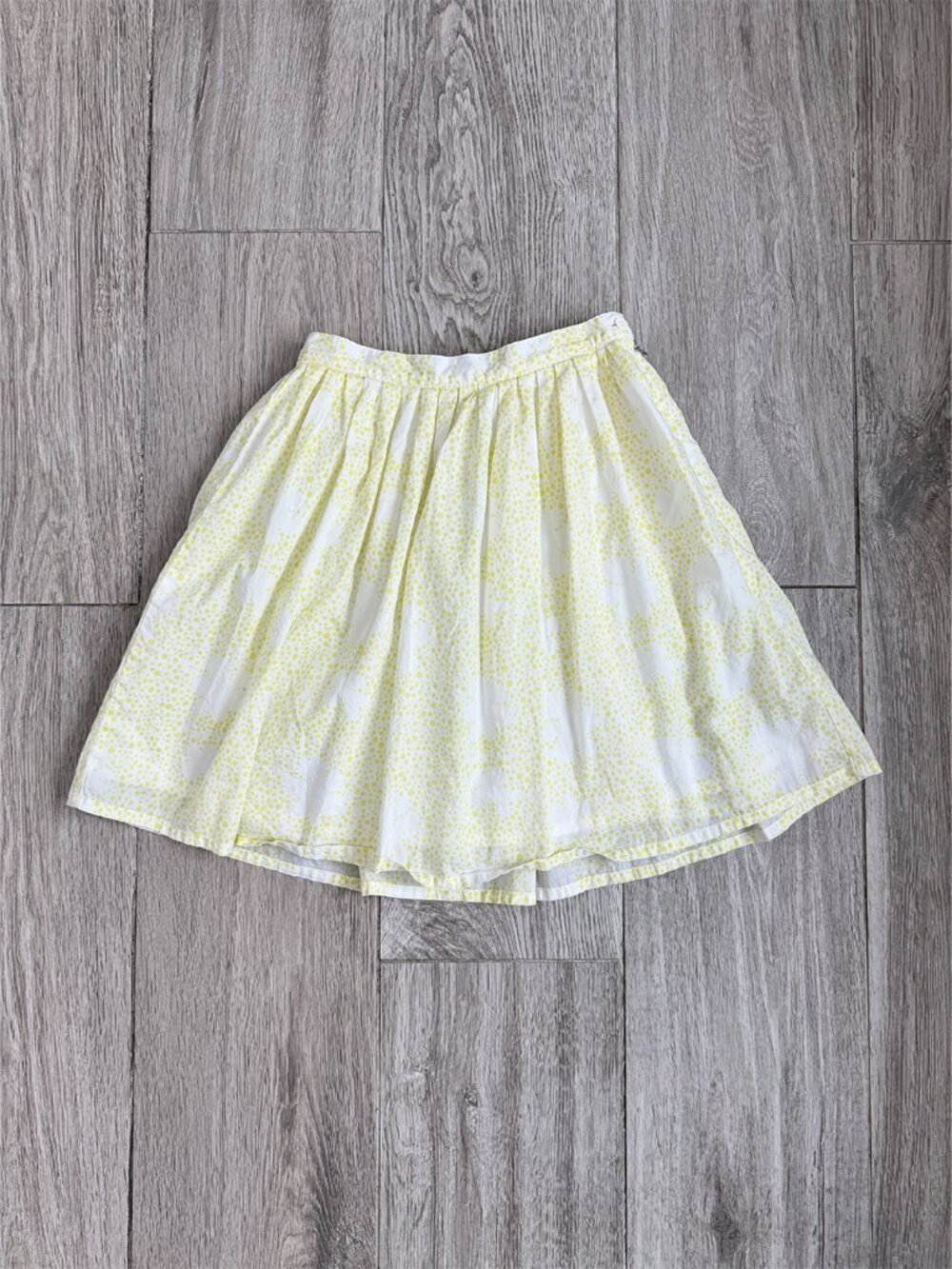 Petit Bateau Girls Yellow Floral Pattern Skirt - Size 8